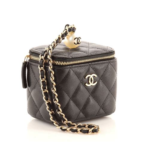 chanel purse vanity with chain|Chanel vanity case original.